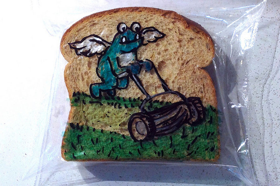 Sandwich Bag Dad Lawn Mower